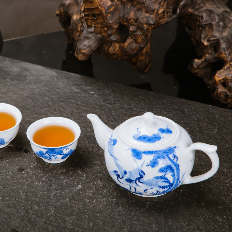 Jingdezhen ceramic fair manual hand - made kung fu tea set suits for domestic cup sample tea cup cup of a complete set of the teapot