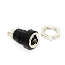 DC Power Socket Full Copper DC-022B 5 5 * 2 1mm 2 foot round hole threaded nuts