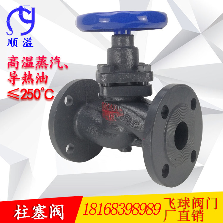 U41SM Steam plunger valve High temperature flanged cast steel 304 stainless steel DN50 25 40 65 80 100