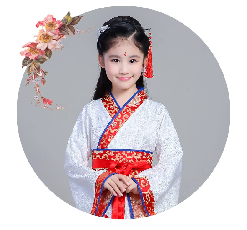 Trang phục trẻ em, Hanfu, trẻ em, đệ tử, sách thiếu nhi, quần áo trẻ em, nam và nữ, biểu diễn ba nhân vật, trang phục khiêu vũ, trang phục - Trang phục shop quan ao tre em