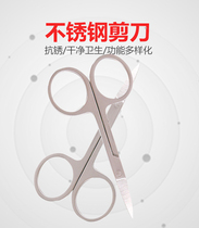 Stainless steel beauty scissors trim eyebrows False eyelashes Nose hair Double eyelid stickers Home pointed elbow round head scissors