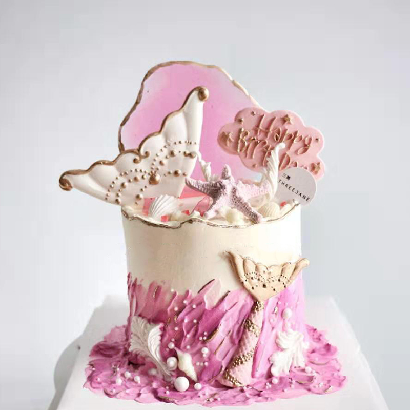 Fondant Nàng tiên cá đuôi cá Nàng tiên cá Silicone Khuôn Công cụ làm bánh kẹo mềm Bánh sô cô la Trang trí Khuôn - Tự làm khuôn nướng khuôn bánh dứa