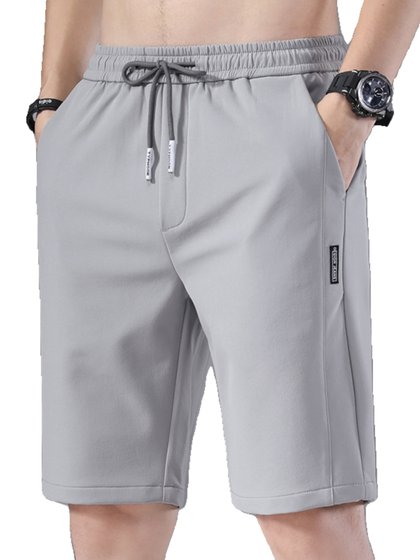 冰丝休闲短裤男款夏季薄款宽松大码男五分中外裤运动夏天男装裤子