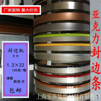 Acrylic edge banding bi-color high-gloss panel furniture Cabinets Door panels Transparent crystal photo frame 3d metal