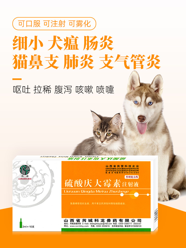 🐱🐶 宠物肠胃炎快速治愈!庆大霉素注射液止泻消炎好帮手 💊-宠物-淘宝好物网