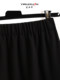 Black plus size skirt for women autumn new high waist slit hip straight long skirt A line mid-length one-step skirt