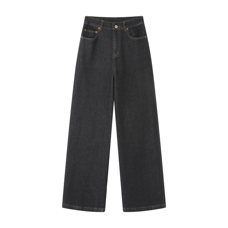 【Aveline】 "Slim" Spring New Loose Straight Pants Old Money Style Retro High-Waisted Jeans for Women