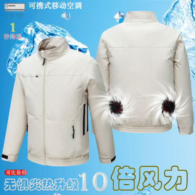 2025 Smart Fan clothing for men, outdoor construction site cooling and air conditioning suits, heatstroke prevention and cooling protective suits, welding work clothes