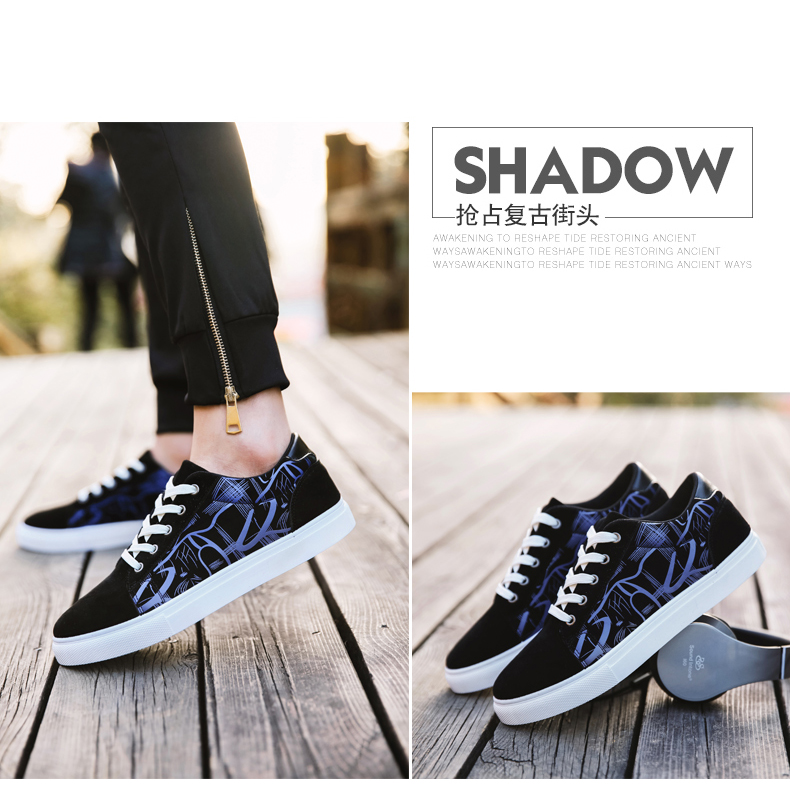 Mùa xuân mới sinh viên nam giày thường giày vải thấp giày sneakers Giày công sở Hàn Quốc Giày da nam mờ giày xtep