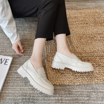 Thick-soled small leather shoes women British 2021 New Joker Japanese uniform shoes leather soft bottom Lohas shoes women