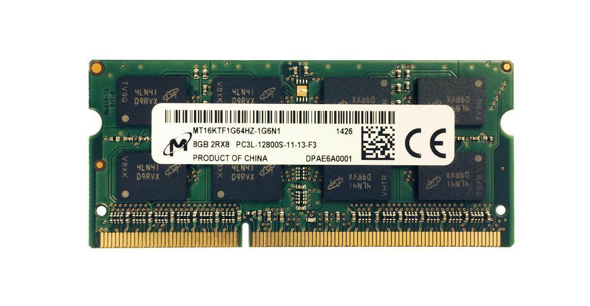 mei guang MT16KTF1G64HZ-1G6N1 laptop memory 8G 2RX8 PC3L-12800S 1600
