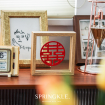 springkle spring solid wood photo frame Chinese simple wedding creative Hi word wedding room decoration ornaments