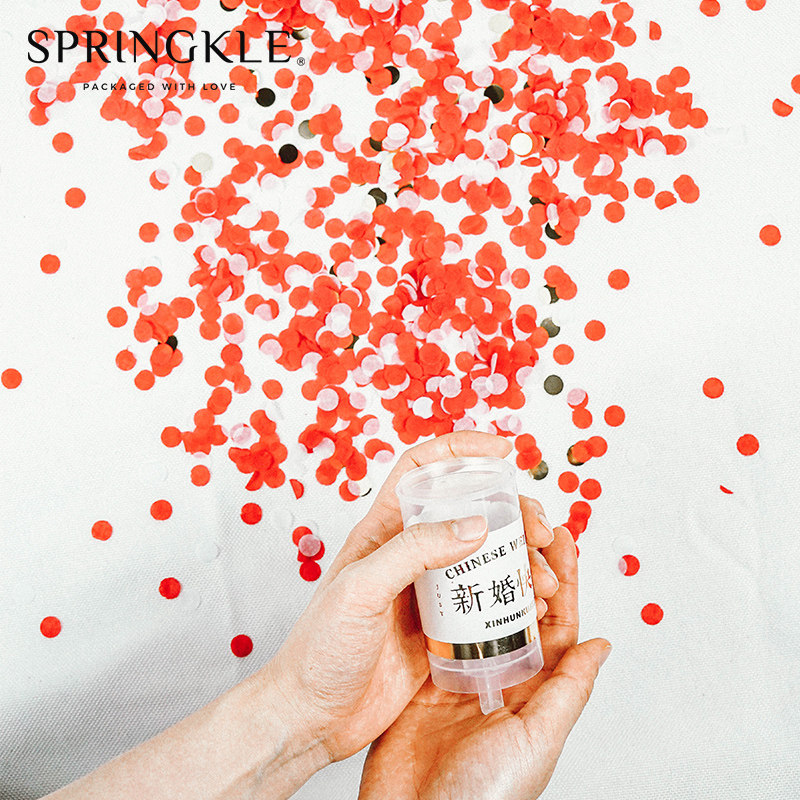 Spring wedding custom sprinkle wedding push push music Wedding mini spray petal tube Birthday party salute