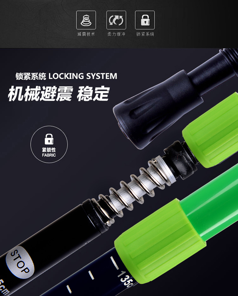 Ultralight trekking cực telescopic mía đi bộ leo núi dính gậy thiết bị ngoài trời - Gậy / gậy gậy leo núi gấp gọn