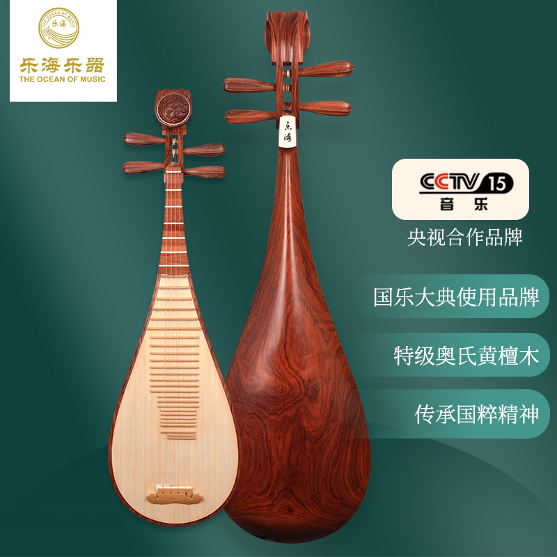 Lehai Pipa DJ14 Aoshi sandalwood sour branch material Xiangyun headdress pipa musical instrument National plucked stringed instrument