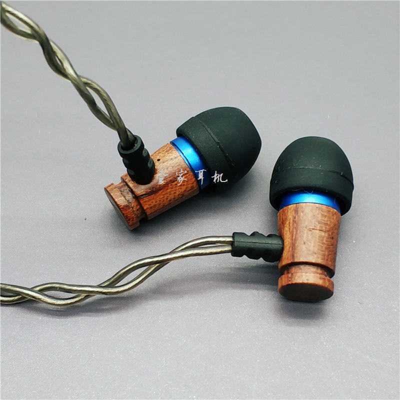 High quality DIY6mm micro-coil in ear Top wood headphones high-end twist wire hifi level headphones