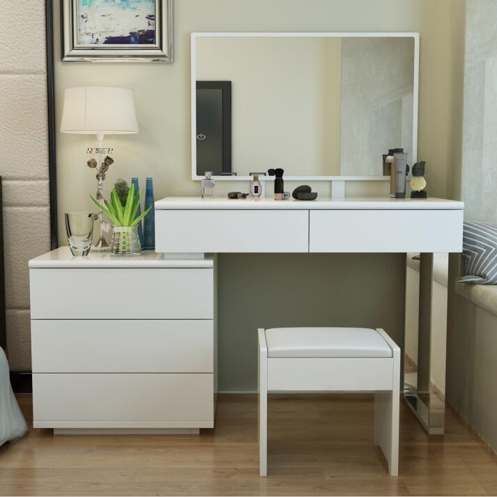 Make-up table Mini bedroom Make-up table Modern simple multi-functional small apartment make-up table Make-up cabinet