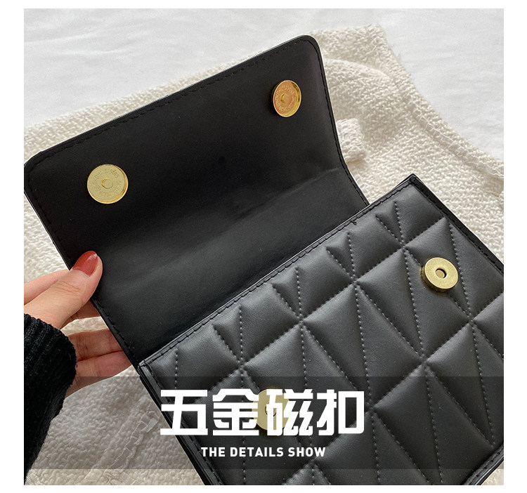 Небольшая дизайнерская цепь, сумка через плечо, ремешок для сумки на одно плечо с ромбовидным узором, коллекция 2022                       