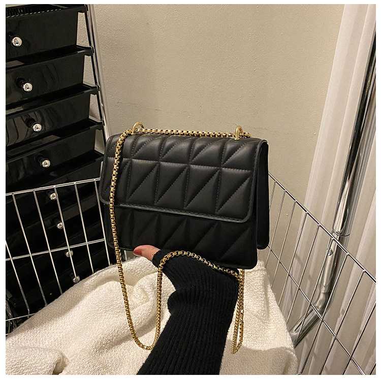 Небольшая дизайнерская цепь, сумка через плечо, ремешок для сумки на одно плечо с ромбовидным узором, коллекция 2022                       