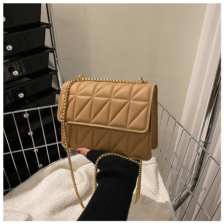 Небольшая дизайнерская цепь, сумка через плечо, ремешок для сумки на одно плечо с ромбовидным узором, коллекция 2022                       