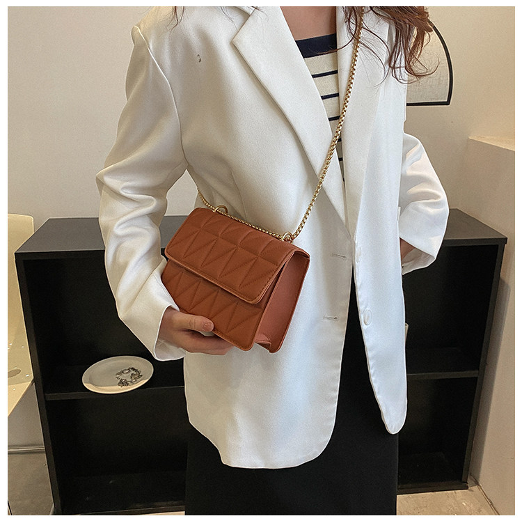 Небольшая дизайнерская цепь, сумка через плечо, ремешок для сумки на одно плечо с ромбовидным узором, коллекция 2022                       