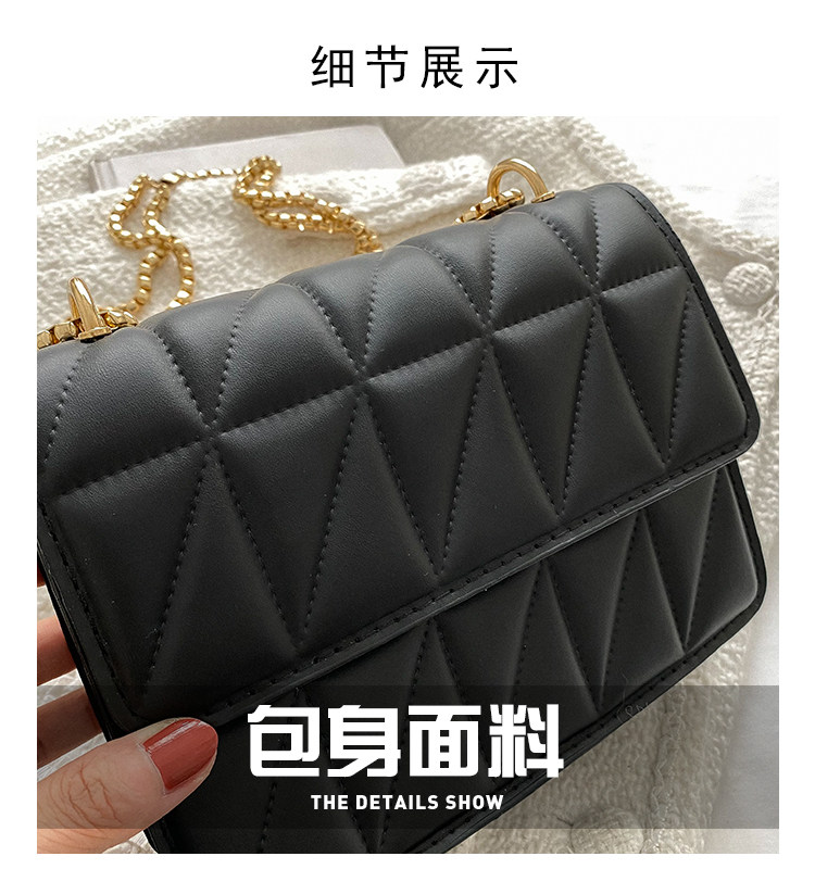 Небольшая дизайнерская цепь, сумка через плечо, ремешок для сумки на одно плечо с ромбовидным узором, коллекция 2022                       