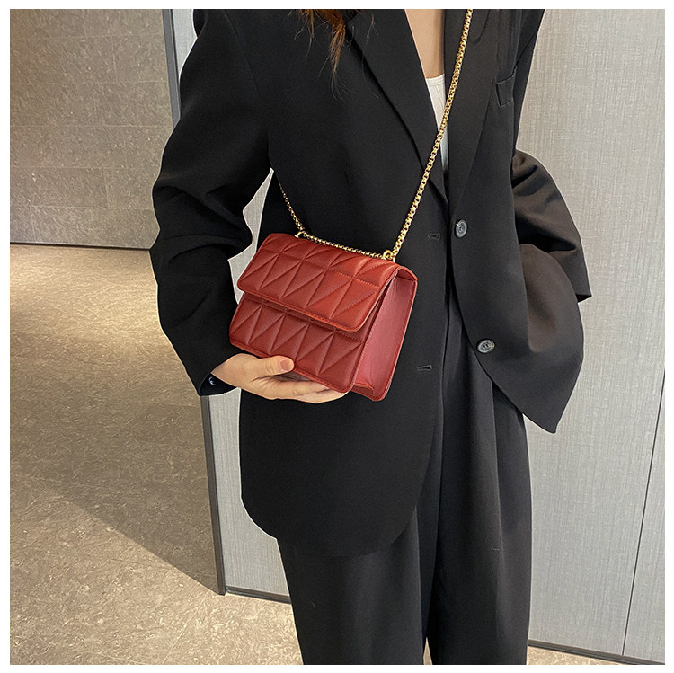 Небольшая дизайнерская цепь, сумка через плечо, ремешок для сумки на одно плечо с ромбовидным узором, коллекция 2022                       