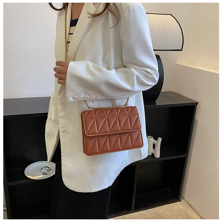 Небольшая дизайнерская цепь, сумка через плечо, ремешок для сумки на одно плечо с ромбовидным узором, коллекция 2022                       