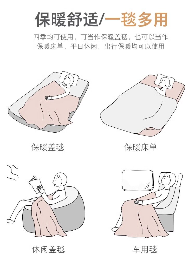 Hengyuanxiang Colorful Raschel Blanket Thickened Winter 2025 New Style Fleece Dormitory High-End Single Person Warm Blanket