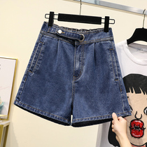 Big Code Women Dress Summer Dress 2022 New High Waist Loose a word hot pants Fat younger sister mm Thin Broadlegged Jeans Shorts