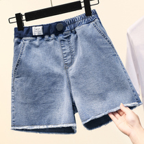 Big Code Women Dress Summer Dress 2022 New Tightness Waist Loose Display Slim weight mm200 Elastic Broadleg Jeans Shorts