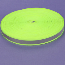 2 5*1 5CM reflective cloth reflective webbing fluorescent green orange bright reflective webbing warning belt (100 m)