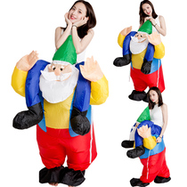 Christmas cartoon doll doll costume Funny back magic pants props suit Santa inflatable clothes