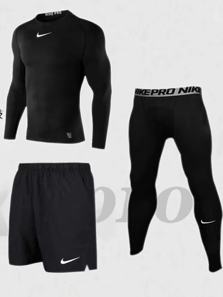 <!--Nike/耐克紧身衣男长袖健身运动套装跑步篮球田径高弹速干打底服-->