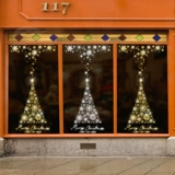 Рождественский декор, оконная наклейка, стеклянные наклейки, со снежинками