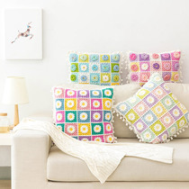 Su Su Jies family pattern pillow to solve the boring hand diy crochet cotton wool homemade material package has tutorial