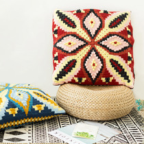 Su Su Jies diamond pattern pillow case tutorial homemade handmade diy woolen thread material wrapped cotton thread