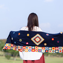 Su Su Jie home color cloud South wool splicing shawl handmade diy crochet scarf wool ball material