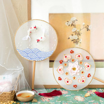 Su Su Sisters home Fortune cover group fan homemade hand crochet diy woven thread wool cotton material package