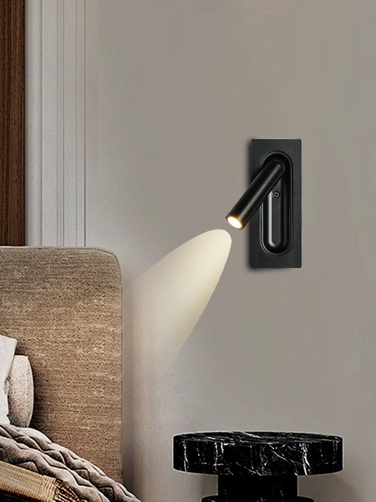 Embedded Atour All Season Hotel same style magnetic switch rotatable guest room bedroom study bedside reading wall lamp