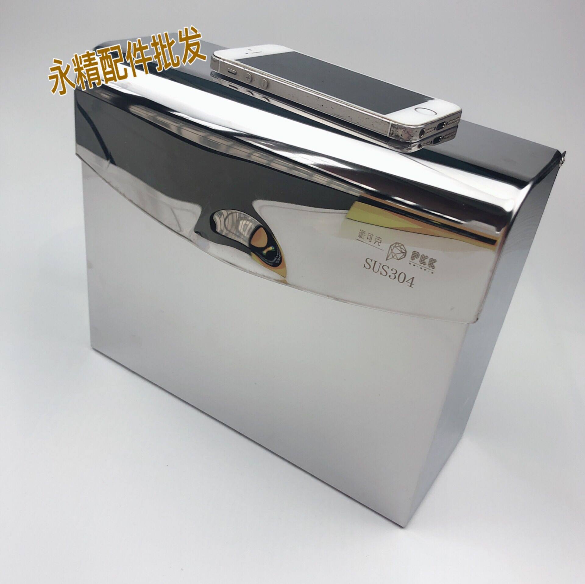 Pike 304 stainless steel make-up room paper box paper box toilet paper rack square paper towel holder toilet paper box square paper