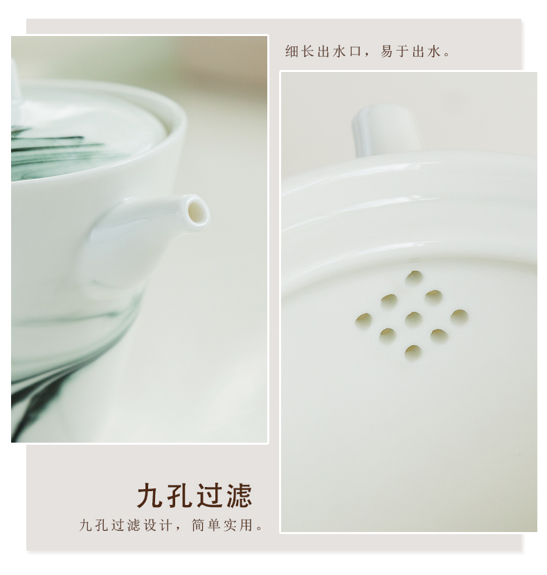 Rather uncommon crack cup travel tea set suit portable package ceramic up with a pot of three cups of on - board, kung fu tea set