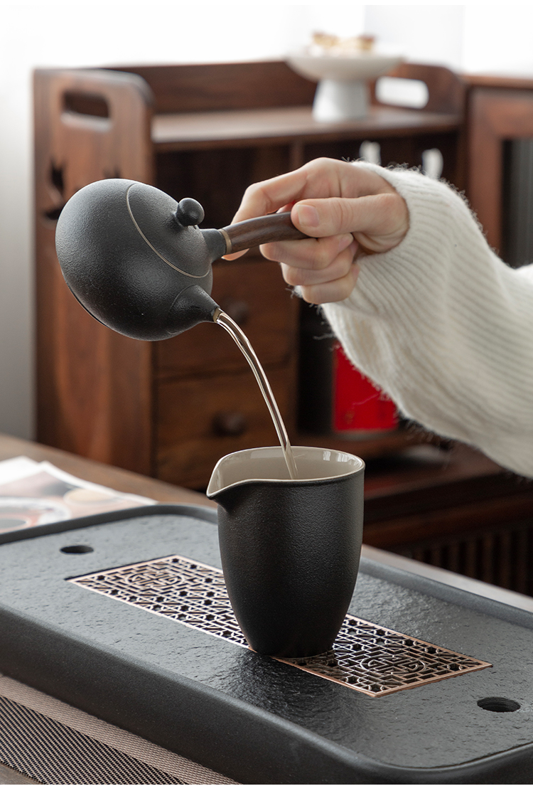 Rather uncommon dry tea set tea table stone tea tray was water drainage of household ceramics kung fu tea set