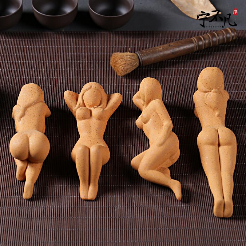 Ning uncommon tea penholder brush frame color ceramic sand ceramic tea set tea accessories (to receive the kind prevail)