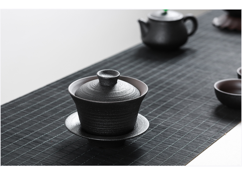 Ning uncommon tureen only three tureen ceramic cups of black tea tea bowl