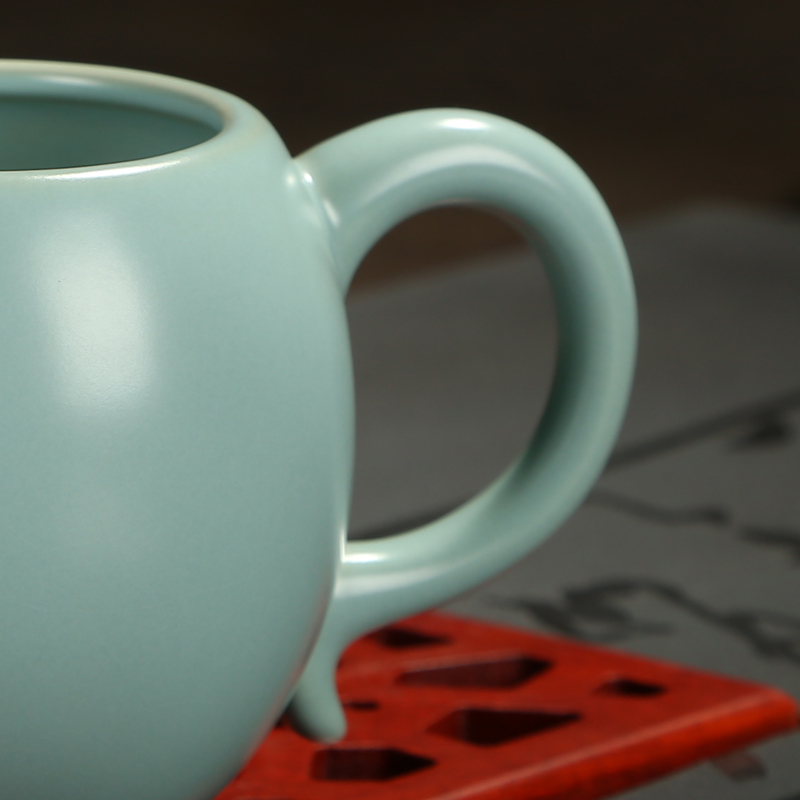 Rather uncommon ceramic fair keller of tea sea your up can open piece of kung fu tea accessories is sky blue porcelain