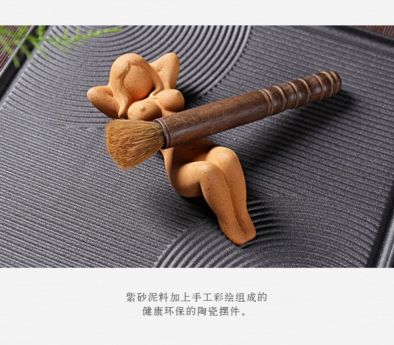 Ning uncommon tea penholder brush frame color ceramic sand ceramic tea set tea accessories (to receive the kind prevail)