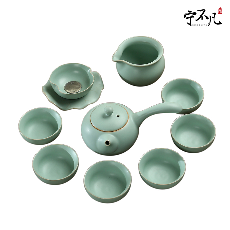 Ning uncommon your up tea set can open piece of household ceramic teapot teacup sample tea cup contracted kung fu tea set