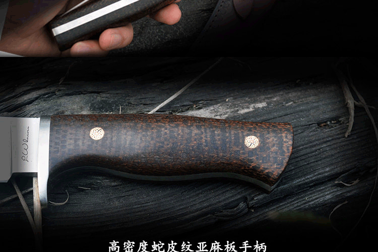 Xác thực dao ngoài trời hoang dã sống sót dao độ cứng cao kiếm tự vệ dao với quân đội đã nghỉ hưu dao thẳng thép DC53 - Công cụ Knift / công cụ đa mục đích dao găm kabar