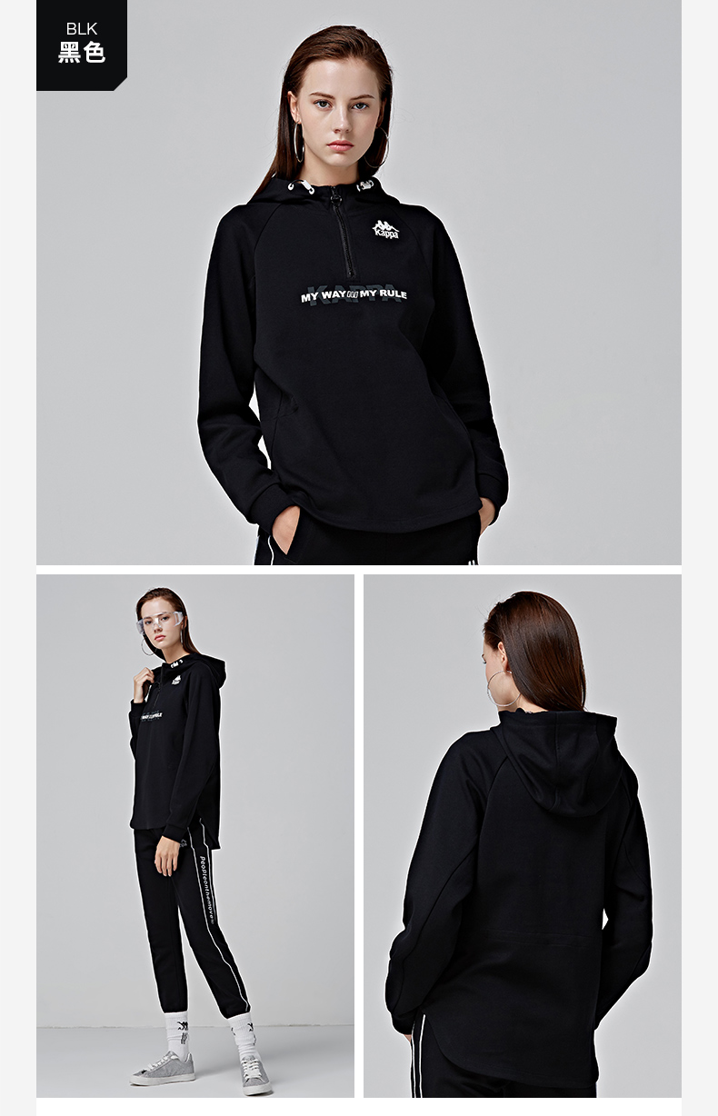 KAPPA Áo len thể thao nữ Kappa Áo len dệt kim giản dị 2018 Mới | K0862MT29D mẫu áo hoodie đẹp